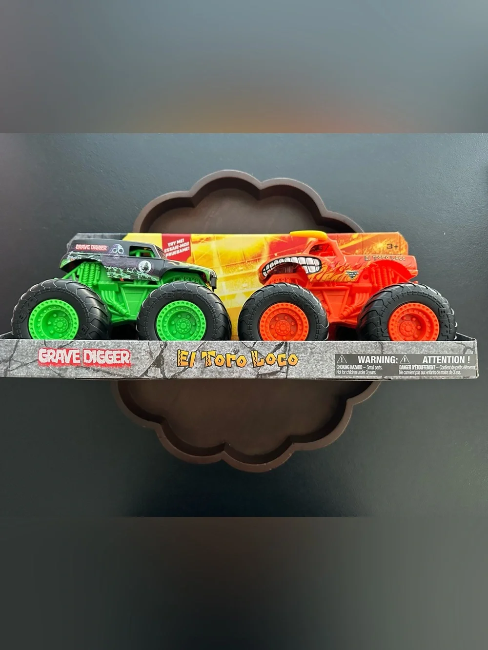 Monster Jam Monster Trucks ~ Grave Digger & El Toro Loco With Lights & Sounds